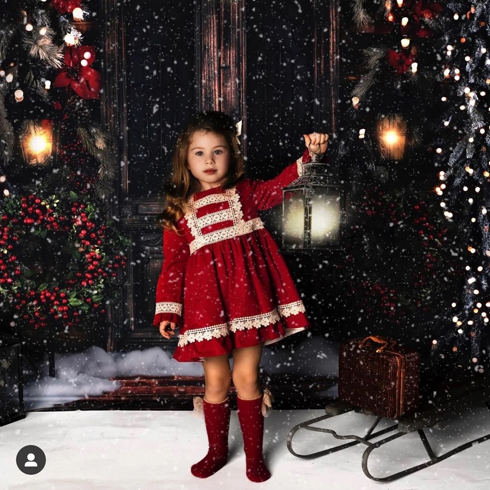 Holiday Red Lace Girls Dress 3T